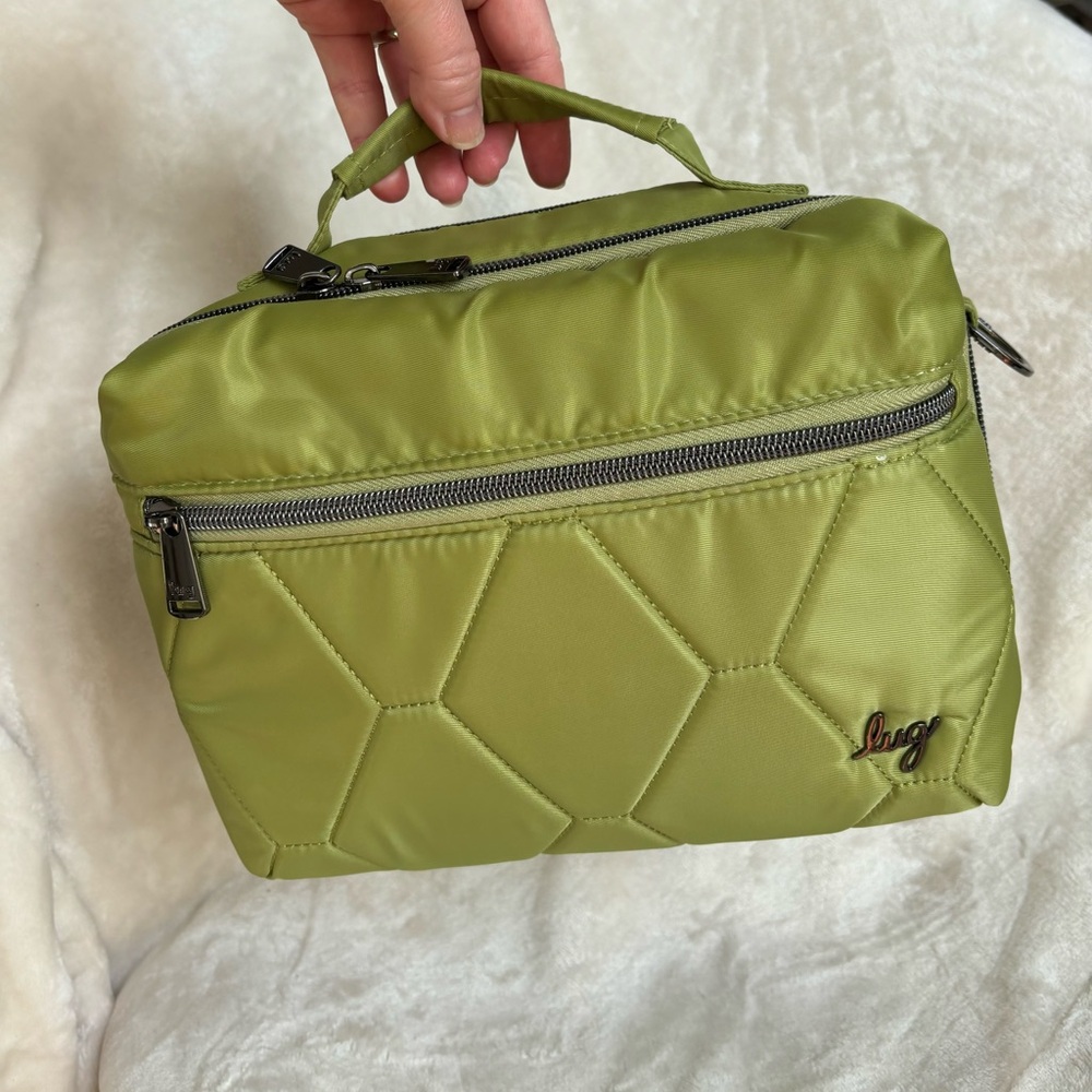 EUC Lug Bebop crossbody bag (purse, Grass Green/Aloha Sand)